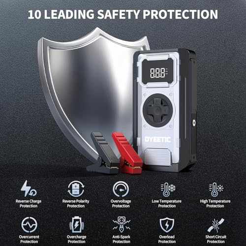 Car Battery Jump Starter with Air Compressor, 7000A Portable Booster Pack - image 6