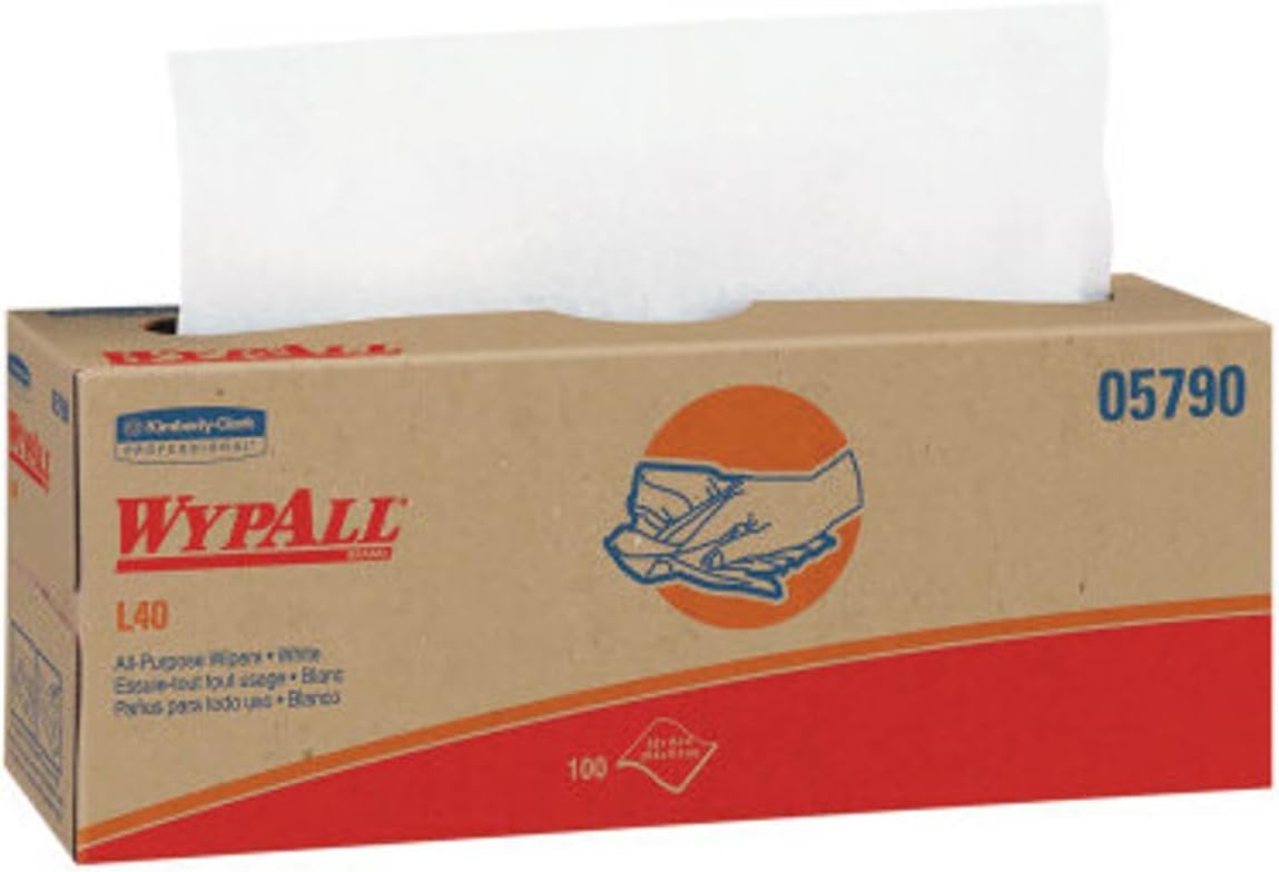 KIMBERLY CLARK CONSUMER 5790 WYPALL L40 Cloth-Like Wipes, 16 2/5 x 9 4/5, 100/Box, 9 Boxes/Carton