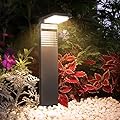 JOFIOS Solar Pathway Lights 4 Pack with Warm White and Cool White Mode, Modern Solar Path Lights Outdoor Waterproof, Perfect Solar Lights for Backyard, Lawn, Driveway, Walkway, Garden Decorative.