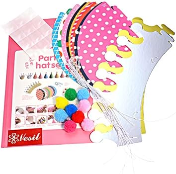 Vesil Kids Birthday Party Hats, Assorted