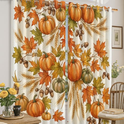 Rideaux occultants esprit d'automne pour réchauffer l'ambiance du salon