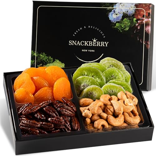 Variety Dried Fuit and Nuts Gift Basket, Nut Platter, Mothers Day Gift Basket, Gift Box for Birthday. Anniversary, Get Well Gift, Gift for Him, Her and Family, Snackberry (1 Pack) Variety Dried Fuit and Nuts Gift Basket, Nut Platter, Mothers Day Gift Basket, Gift Box for Birthday. Anniversary, Get Well Gift, Gift for Him, Her and Family, Snackberry (1 Pack)