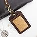Badge Holder: Boshiho Cowhide Leather ID Badge Card Holder with 19