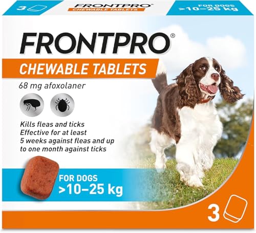 FRONTPRO Flea and Tick Tablets for Dog (10-25 kg) - 3X 68mg