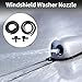 TUCKBOLD Windshield Washer Nozzle for Volvo C30 2008-2013 No.31391513/9178897 Front Black with 2 Pcs 1 Meter Fluid Hose 1 Set