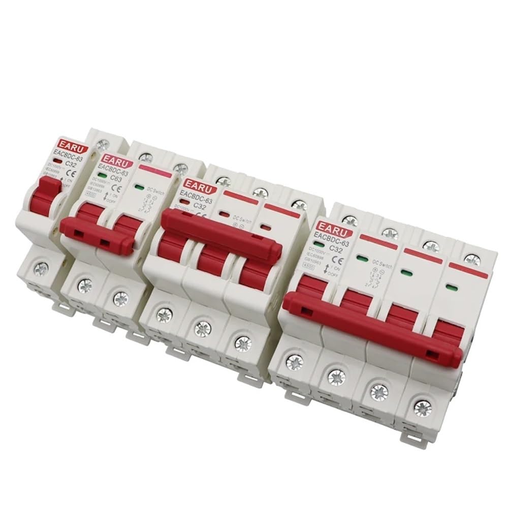 Salvavita Riarmo Automatico Interruttore di protezione da sovraccarico for mini circuito solare DC 1000V 1P 2P 3P 4P 6A~63A/80A 100A 125A MCB for sistema fotovoltaico FV Differenziale Riarmo Automatic