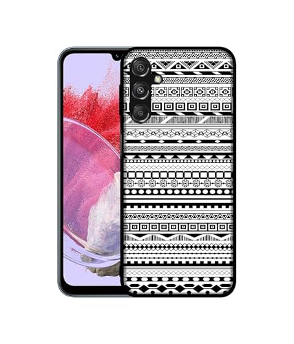 Image of Black & White Patterns Design Premium 2D Printed Metal Back Case Cover for Samsung Galaxy M34 5G / F34 5G