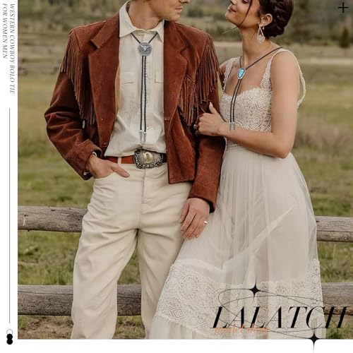 Image of Bolo Tie for Women Men, Western Bolo Tie Rodeo Cowgirl Cowboy Tie Bolo Ties Cowboy Accessories for Men Women