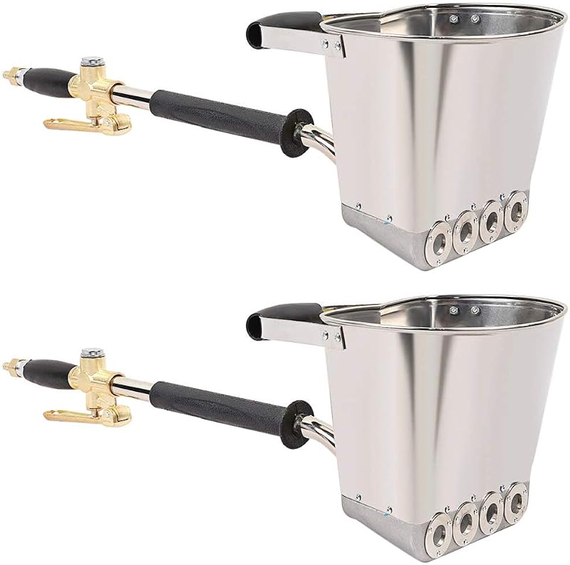 Beduan Pistola pulverizadora neumática de mortero de cemento de 4 chorros, herramienta automática de jadeo de aire para estuco de yeso para pared, 2 uds.