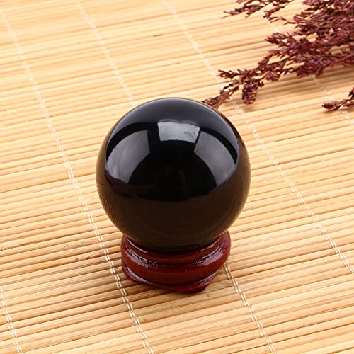 Miniatura 4 de Tbest Obsidiana Ck, Bola De Cristal De Obsidiana Negra, 40mm, Negro
