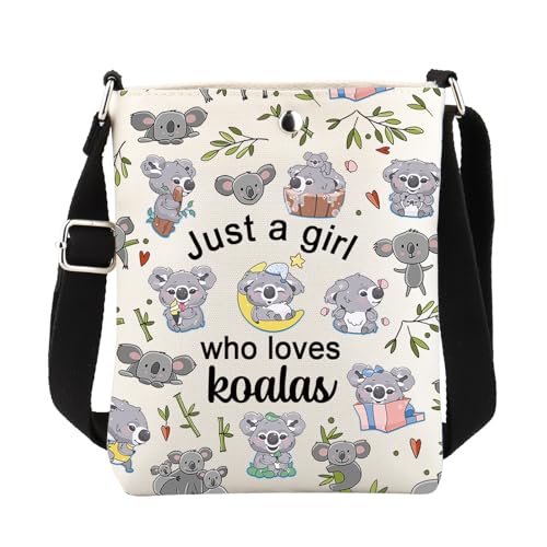 FUSTMW Koala Gifts for Women Koala Crossbody Bag Koala Bear Lover Cross Body Bucket Bag with Adjustable Shoulder Strap