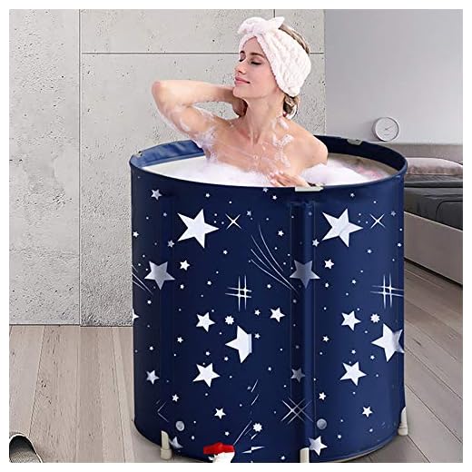Foldable Bathtub Portable Soaking Bath Tub,Eco-Friendly Bathing Tub for Shower Stall,Thickening with Thermal Foam to Keep Temperature (Blue)