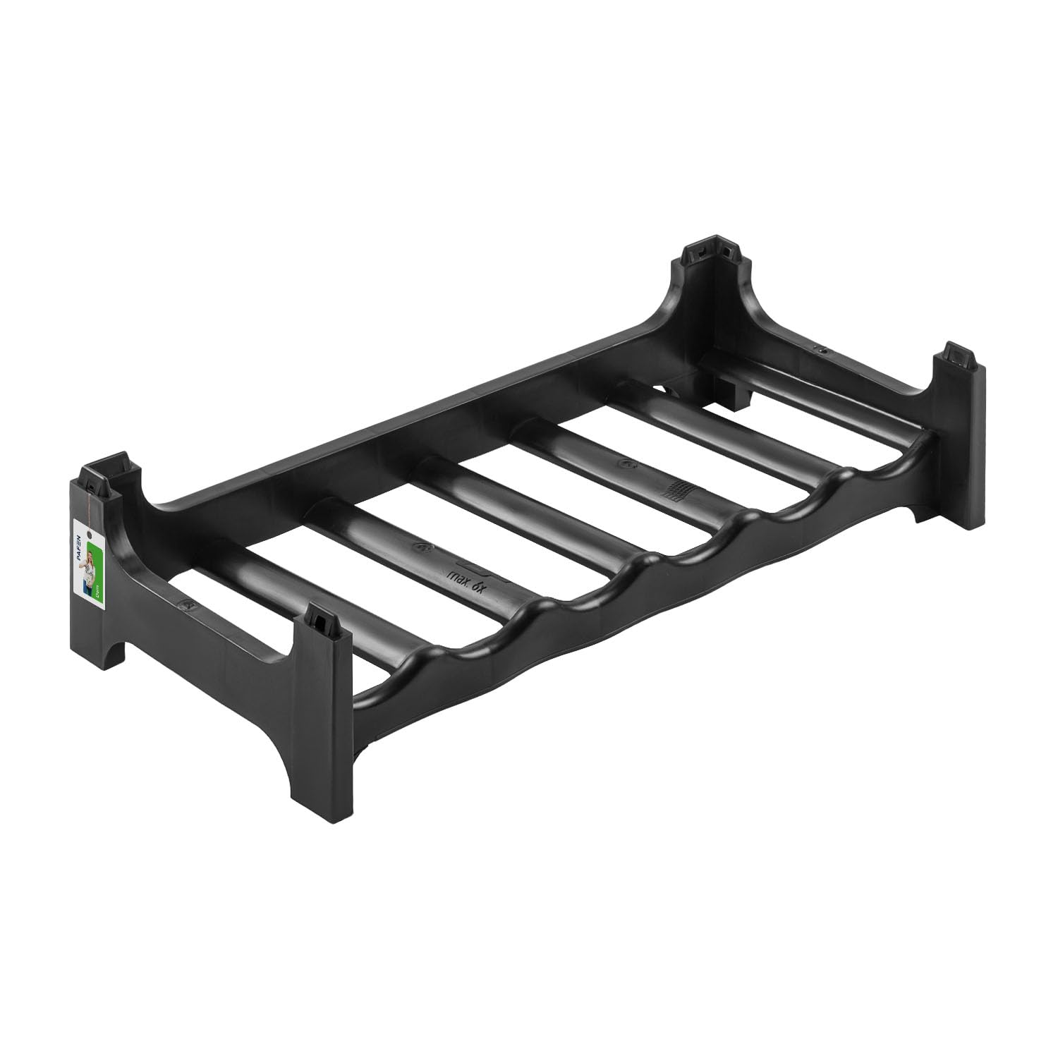 keeeper Flaschenregal für bis zu 6 Flaschen – schwarz – 60 x 28 x 14 cm