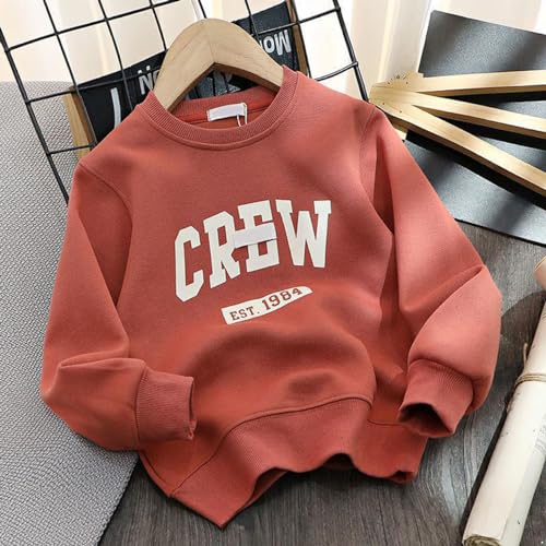 Kids Girls Boys Casual Sweatshirt Fall Winter Pullover Top Long Sleeve Crew Neck Letters Print Sweatshirts2