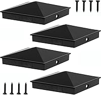 Vista 12 de Azdele Tapas Cubiertas de Aluminio Piramidal Resistente 4x6 para Postes de Madera Nominales 4x6 (Tamaño Real del Poste 3.5" x 5.5"), con Superficie