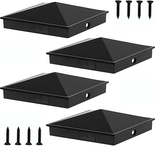 Azdele True I.D. - Tapas piramidales de aluminio de 6-18 x 6-18 pulgadas solo para postes de madera reales de 6 x 6 pulgadas, no para postes reales