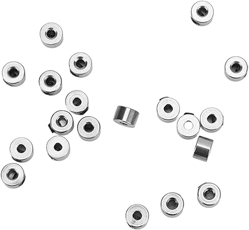 Miniatura 4 de Juego de 20 tapones para tren de aterrizaje, collar de rueda, acero inoxidable de 0.083 in RC para tren de aterrizaje RC modelo avión avión