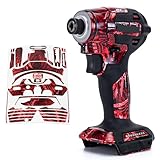 WRAPGRADE Custom Wrap Aufkleber Abziehbild kompatibel mit Makita DTD173 18V LXT (Phoenix Feather Red)