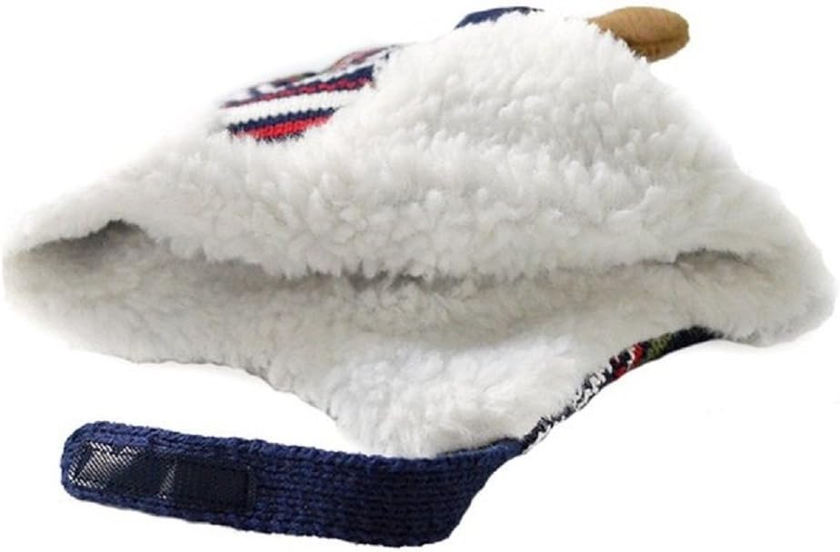 Home Prefer Kids Christmas Hats Cotton Brocade Knit Cap Elk Horn Winter Hat Red - Image 4