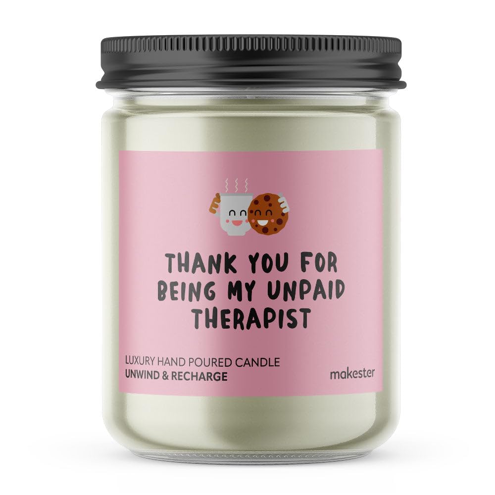 Bestie Gifts - Luxury Soy Wax Candle - Vanilla, Jasmine, Sugared Almond - Makester, White - Image 2