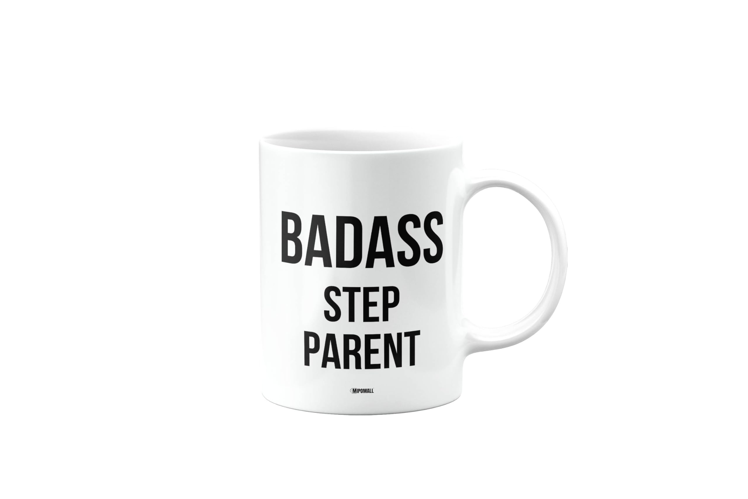 MIPOMALL Badass Step Parent Mug, Funny Gifts, Joke, Silly, Gag Present, Birthday Cup, Secret Santa, Present for Christmas, mm-CA_223_165 โ image 1