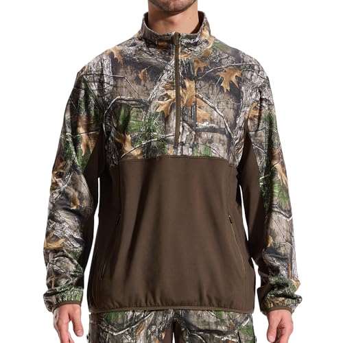 LOOGU Hunting Hoodies for Men Fleece Lining Performance Insulation Pullover Camo Hoodie