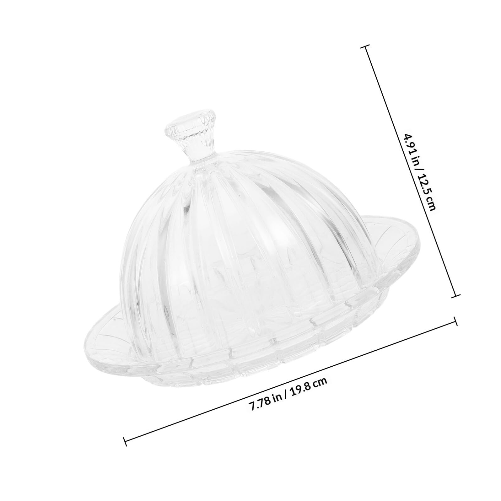 Cabilock Expositor de Tartas de Vidrio con Cúpula Transparente, Bandeja Redonda para Servir Pasteles con Diseño Versátil y Acabado Fino para Reuniones Casuales