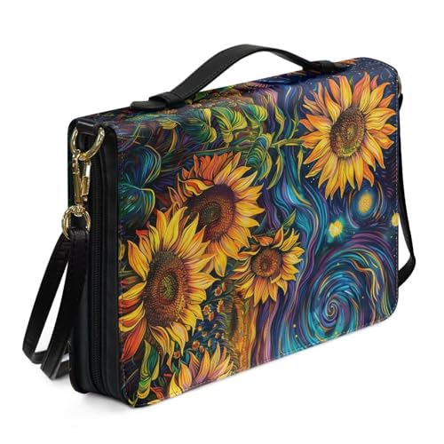 Bible Cover Cases Women Men Large Leather Bible Bag with Strap Lightweight Tote Bag