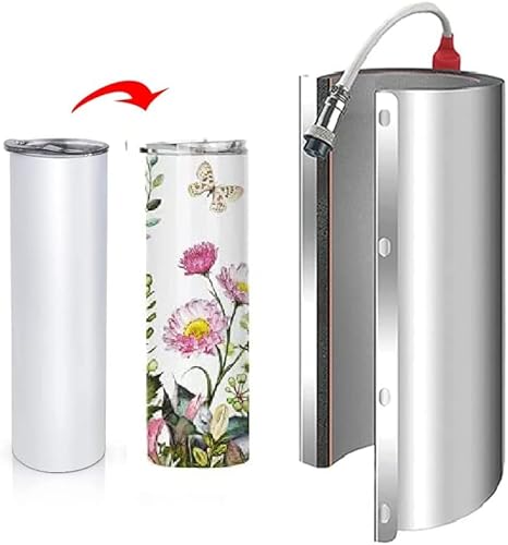 30 oz 110V K-Typed Tumbler Heat Press Machine Attachment, Sublimation Mug Cup Heating Transfer Element Attachment,Apply to 11oz,15oz,20oz,30oz Mug,Tumbler,Cup,Glass Printing(Female Plug)