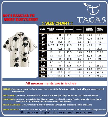 Image of TAGAS Boys' Shirt|Casual Short Sleeve Shirts for Kids | Button-Down Summer Shirts | Regular Fit Stylish Wear
