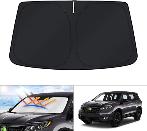 KUST Parasol para parabrisas Honda Passport Sport 2019-2023, SUV, EX-L, Touring, Eliten, protector plegable bloquea los rayos UV para mantener tu