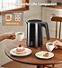 Electric Kettle 1.0L 1200W, 7 Temp Settings, 4H Keep-Warm, Fast-Boil Stainless Steel Electric Tea Kettle, 120V Water Boiler with Auto-Shut Off, Cool Touch PP Exterior for Home Office, Black