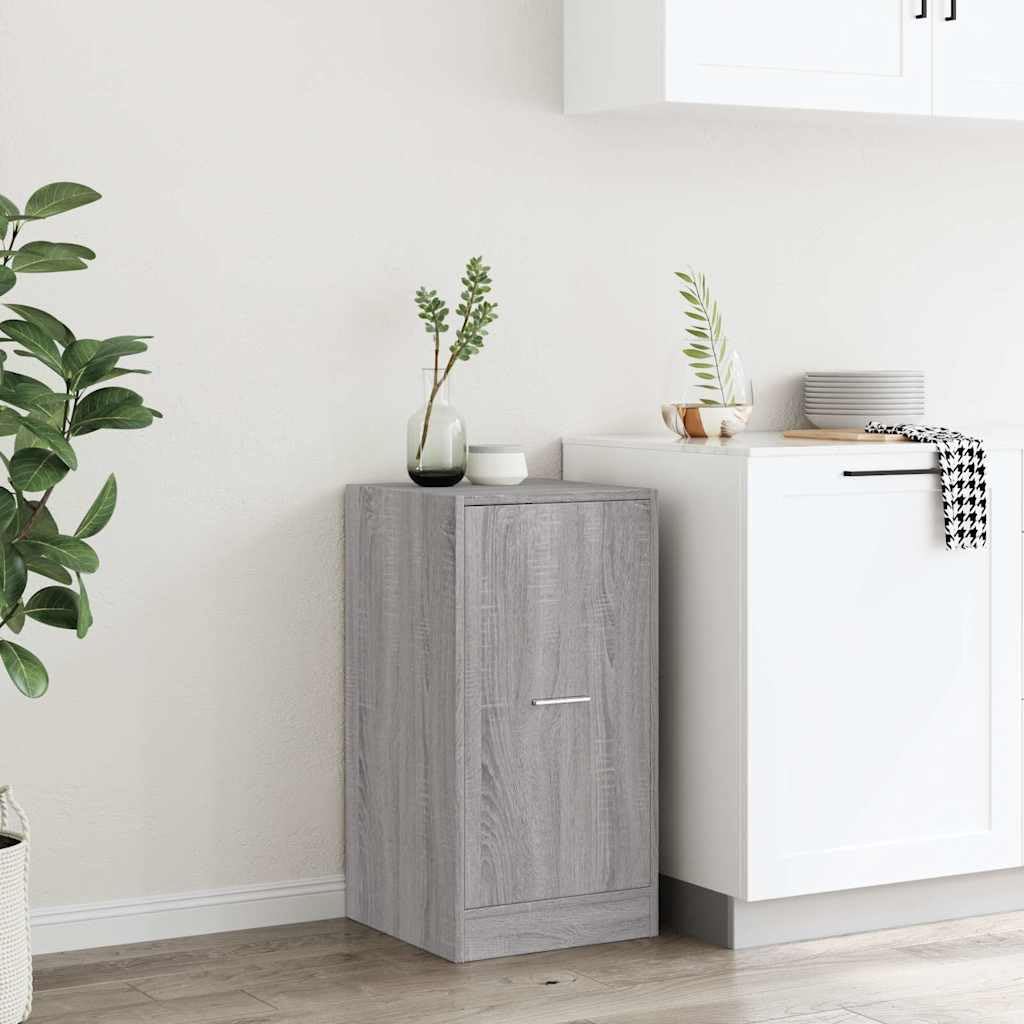Armadio per farmacie, in legno Sonoma, 40 x 41 x 77,5 cm, con 2 cassetti e spazio per soggiorno, ufficio, corridoio, cucina, cassettiera stabile con guide in metallo, versatile armadio