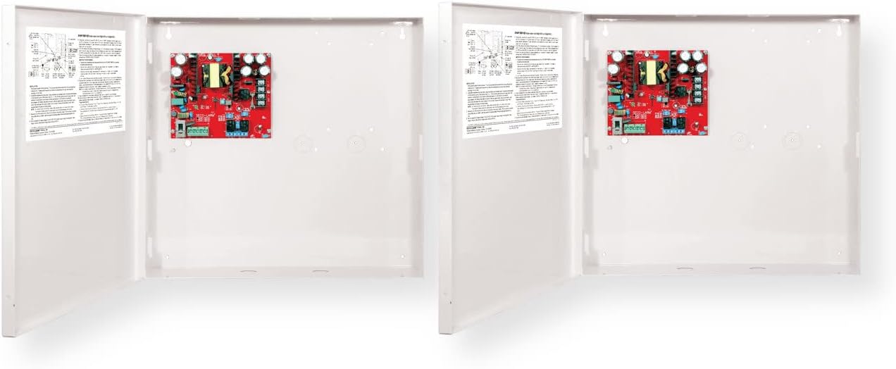 Seco-Larm EAP-5D1Q Pack of 2 Access Control Power Supplies; 12 or 24 VDC Output Voltage; 1 Output; 5A@12VDC (2.5A@24VDC); Heavy-Duty Steel Case