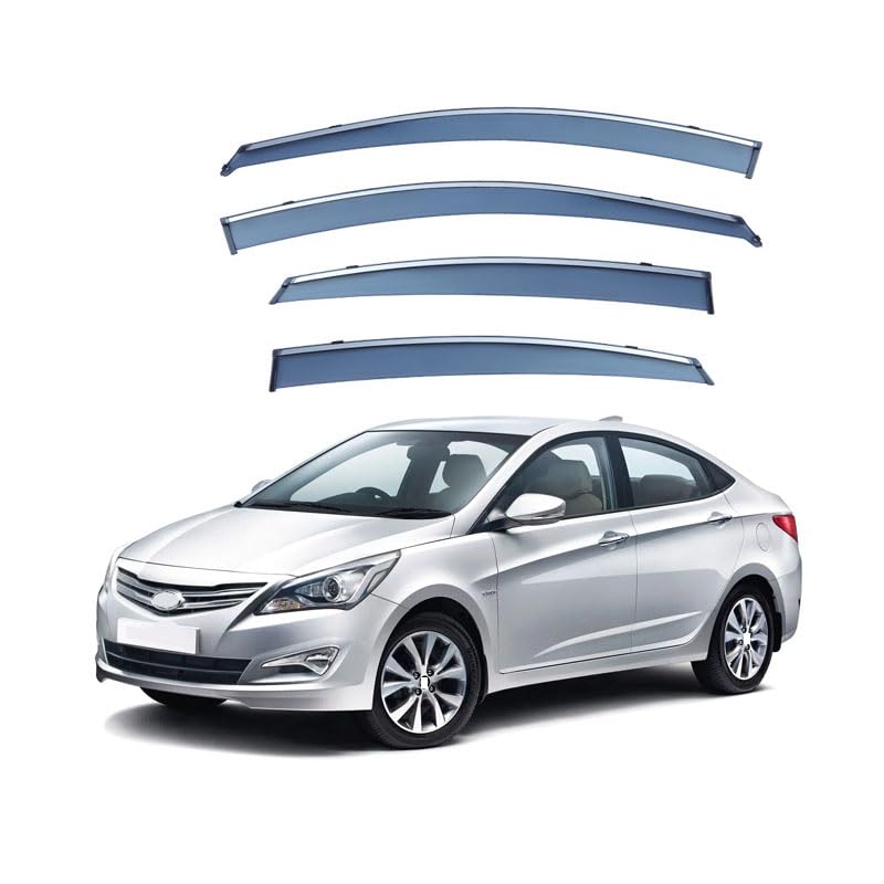 Deflectores de aire para Hyundai Verna 2010-2016 kit completo de 4 piezas en color ahumado