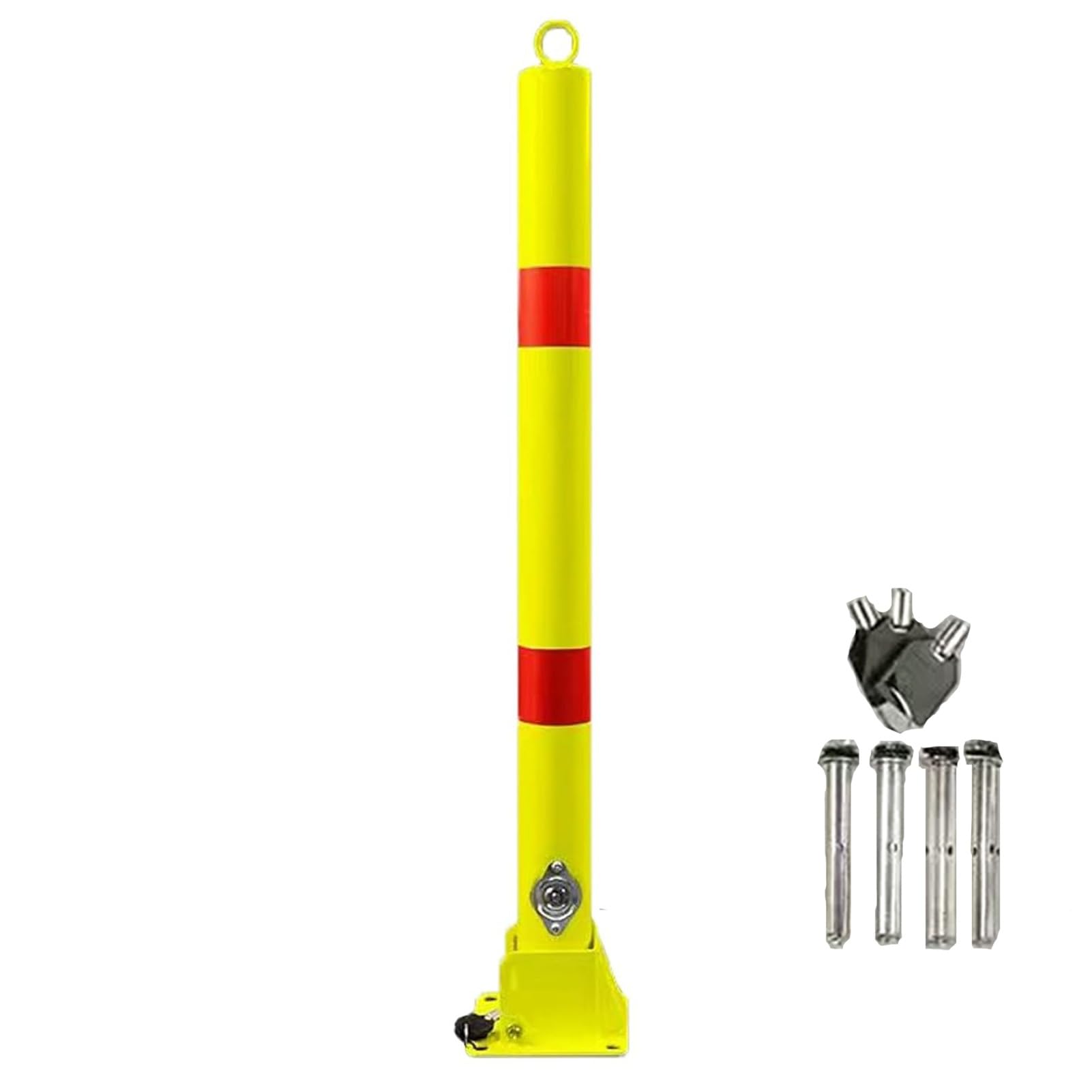 DUANHOZ Steel Folding Safety Bollard - Reflective Traffic Delineator for Parking and Driveway Safety