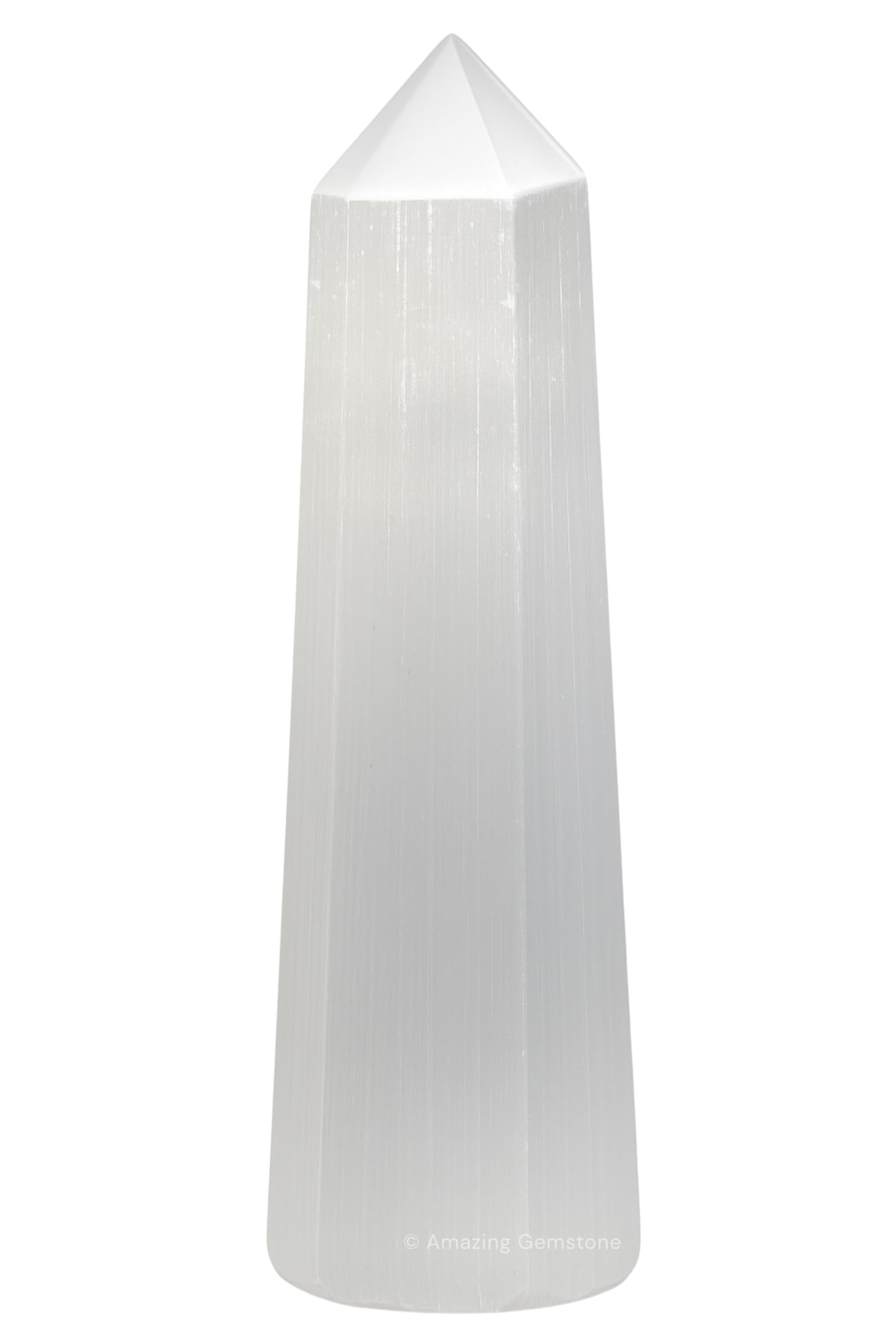 Amazing Gemstone Selenite Crystal Towers - Natural Healing Crystal Point Obelisk for Reiki Healing and Crystal Grid (3" to 4" INCH)