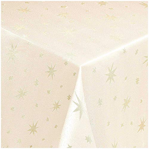 Damast Tischdecke Weihnachten 14 Lurex Tischdecke Sterne Glitzer Weihnachten Christmas Gold Rechteckig...