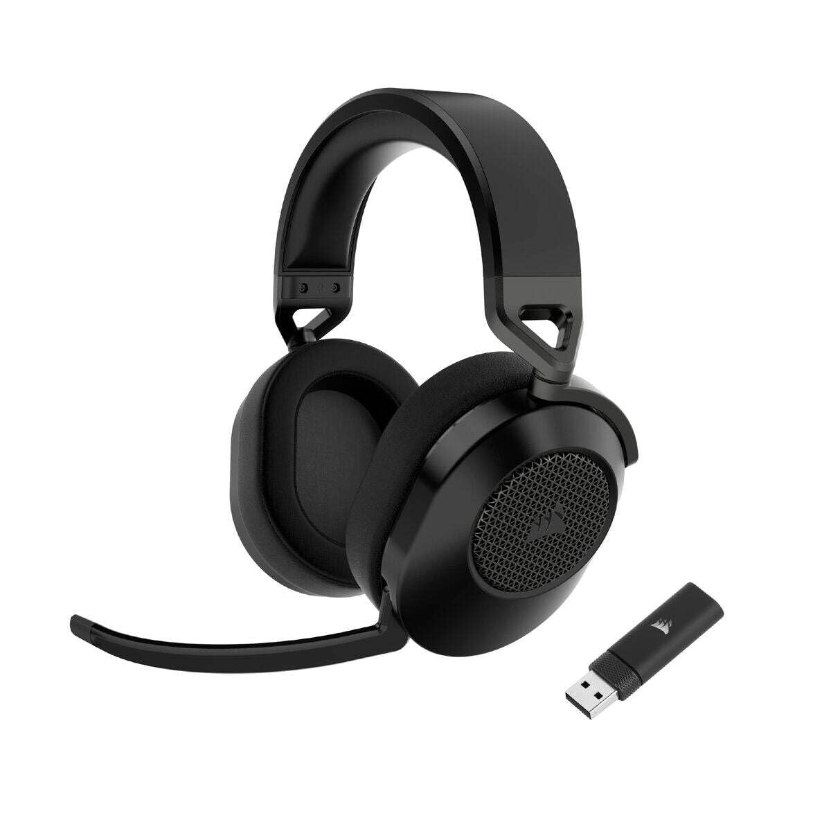 Corsair HS65 WIRELESS Cuffia Gaming con Microfono - Wireless a Bassa latenza con Banda da 2,4 Ghz o Bluetooth, Audio Dolby® Surround Sound 7.1, Leggere, Microfono Omnidirezionale - Carbonio