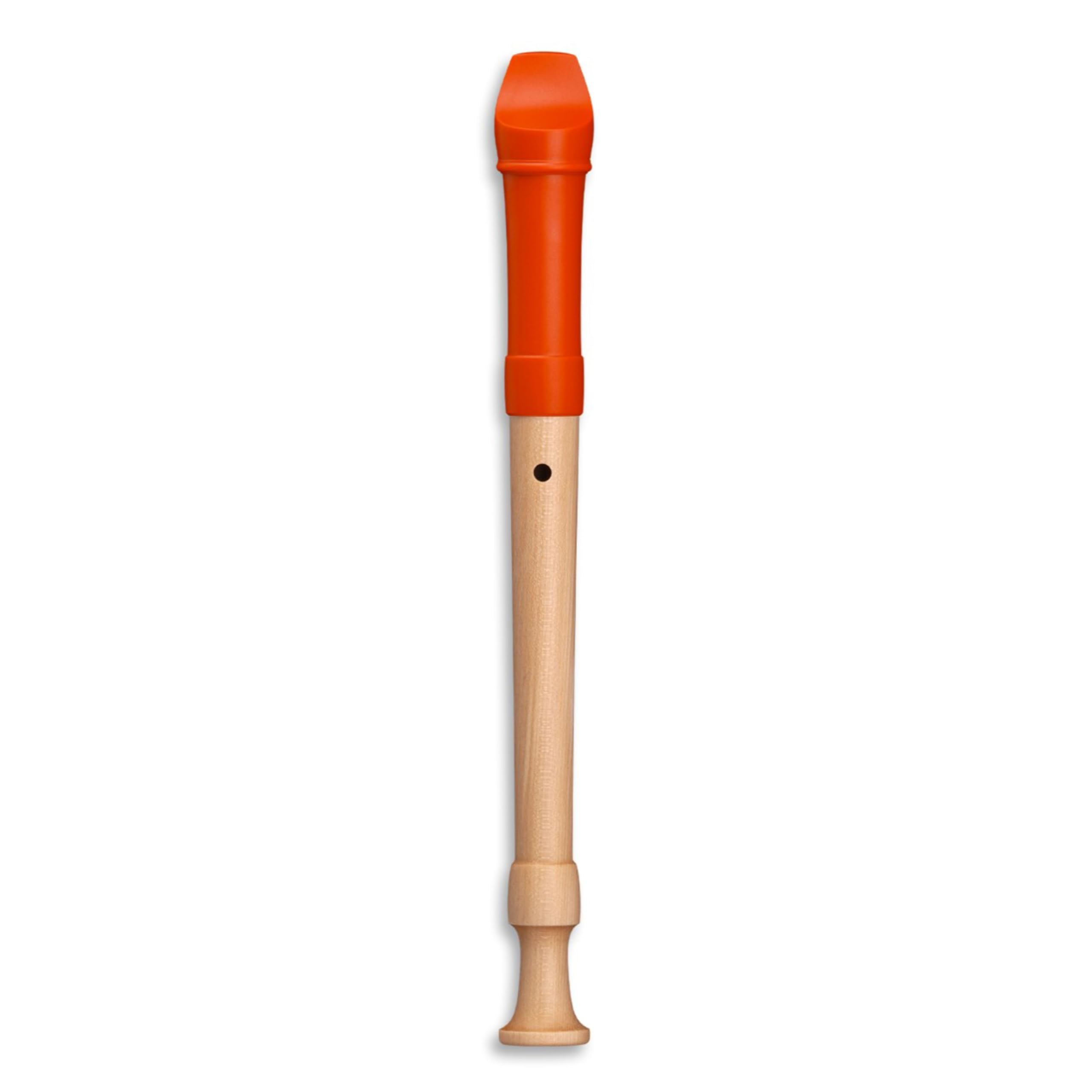 Mollenhauer 17414 Fipple Sopranblockflöte, Digi, orange, barock - Flauto dolce soprano (barocco)