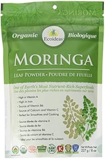 Eco Ideas Organic Moringa Powder, 227g, Green