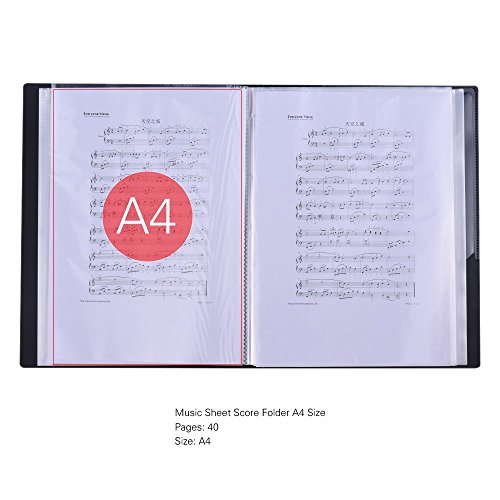 Muziek Bestandsmap A4 Grootte Blad Muziek map Papier Documenten Muziek Thema 40 Zakken Opbergmap - Image 5