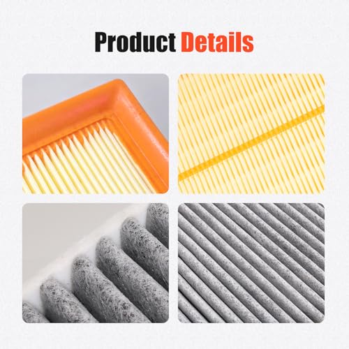 Image of Engine & Cabin Air Filter Kit Compatible with Volkswagen Atlas 2018-2023 Atlas Cross Sport 2020-2023 Replaces 3QF129620 CA12293 CF11643