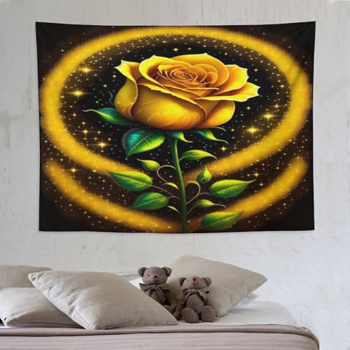 Rose tapisserie murale 150x200cm pour créer un salon bohème chic