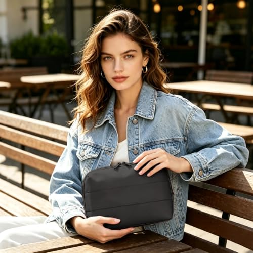 Wandering Nature Puffer Standing Fold-Down Toiletry & Makeup Bag (3 colors) - image 7
