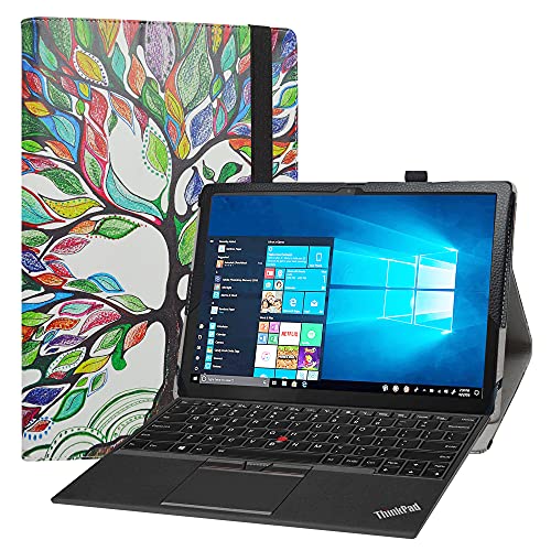 LiuShan Compatible with Lenovo ThinkPad X12 Case,PU Leather Slim Folding Stand Cover for 12.3