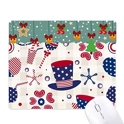 Tapis de Noël en caoutchouc USA pour décorer votre espace informatique
