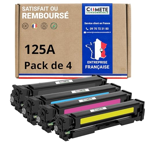 Toners HP 125A CB540A compatibles COMETE pour HP LaserJet CM1312 et CP1215
