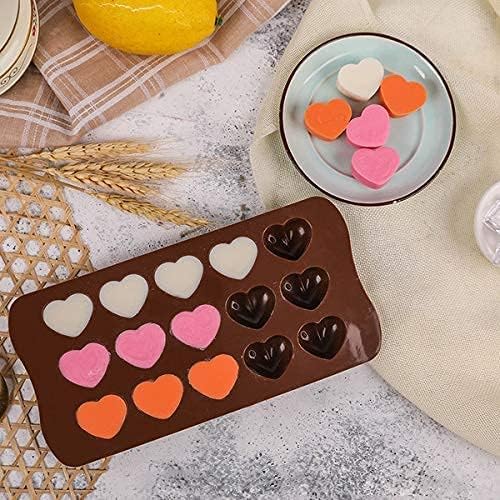Image of Clazkit Flexible and Reusable Silicone Alphabet, Smiley, Cadbury, Mini Heart, Chocolate Bar and Zigzag Chocolate Molds for Making Chocolate /Candy, Jelly, Cake Decoration - Pack of 6