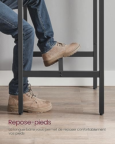 Table haute carrée 60x60 cm style industriel VASAGLE